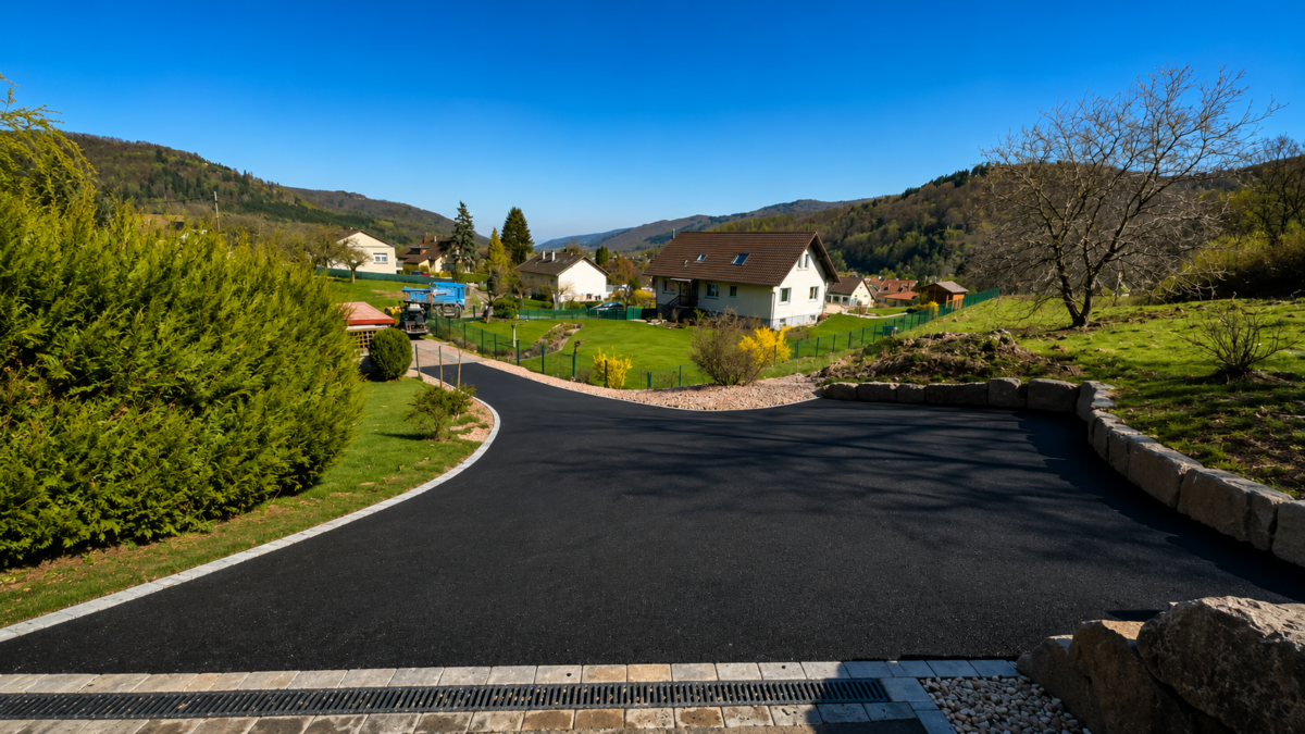 Am&eacute;nagement ext&eacute;rieur &amp; pose d&rsquo;enrob&eacute;s pr&egrave;s de Saint-Di&eacute; (88) G&eacute;rardmer
